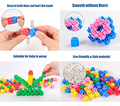 Image of Hexagon Shape Building Blocks Game Toy Set for 3-8 Years Old Kids Boys & Girls,Random Color,90+ Piece (Hexagon Shape Building Block Toys)