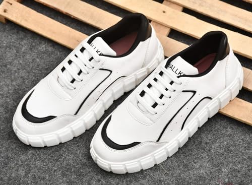 Image of Women's White Casual Sneaker|Walking Gym Running|Ultra Soft Cushion|Lightweight Lace-Up|Effortless Style Shoes for Women's & Girl's