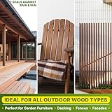 Nordicare Sealing Wood Oil for Outdoor Garden Furniture - Teak Oil for Garden Furniture - Suitable for All Outdoor Types of Wood, for Wood Exterior Protection - Easy to Apply (500ml) - Image 4