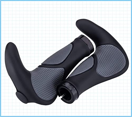FAMEX RIDE® Ergonomic Ergo Bar End Handlebar Grip Bike Soft Cycle Comfort Support, Black, 22mm - Image 4