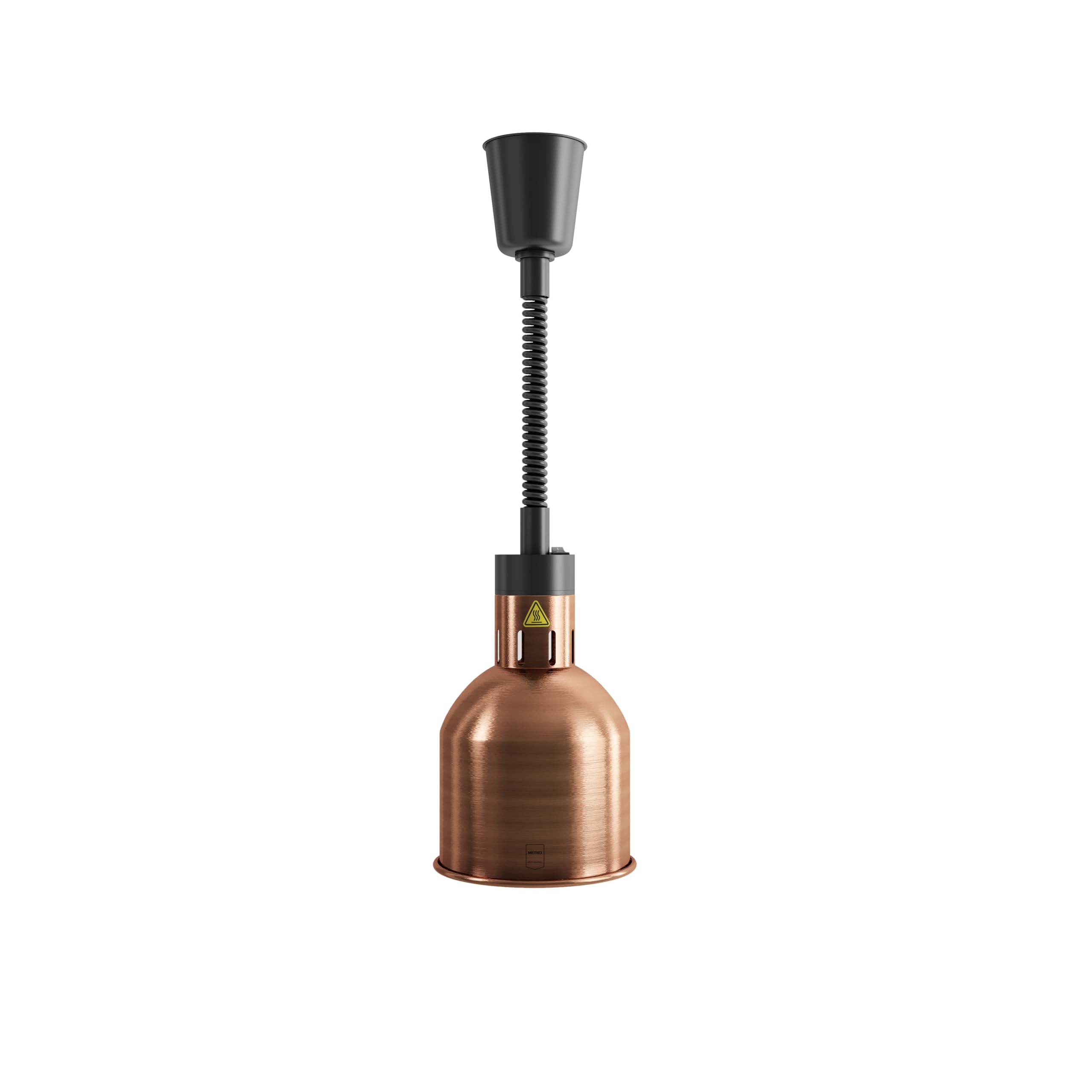 METRO Professional Lámpara Calefactora GWL1000B, Aluminio, Ø 17.5x176cm, 250W, Altura Ajustable (68-200 cm), Interruptor De Encendido/Apagado, Bronce