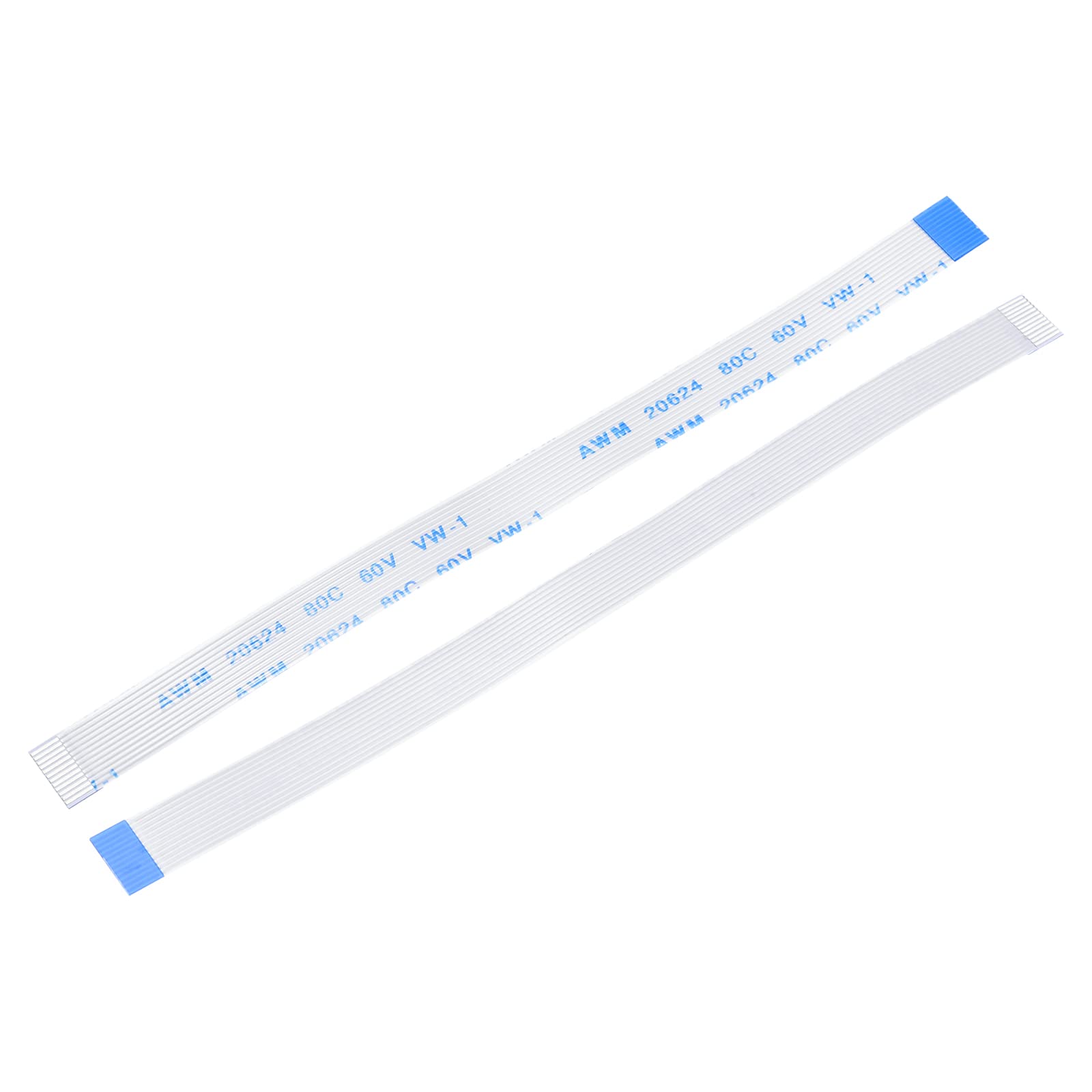 MECCANIXITY FFC Ribbon Flat Flexible Cable, 12 Pin 0.5mm Pitch 100mm Long (B Type) for LCD 3D Printer Camera DVD TV Laptop Audio Pack of 20