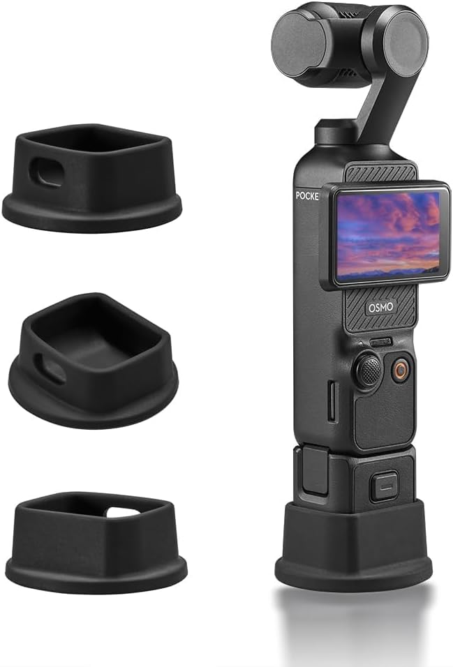 Silicone Anti-Slip Mounting Base Bracket Desktop Fixed Cradle Dock Compatible with DJI OSMO Pocket 3 Camera Adapter Accessories Parts can Stand Charging port for OSMO Pocket3