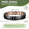MagEnergy Mens Copper Magnetic Bracelets, 99.9% Pure Copper Bracelet with Double Row Magnets, Adjustable Wristband Brazaletes for Men #1