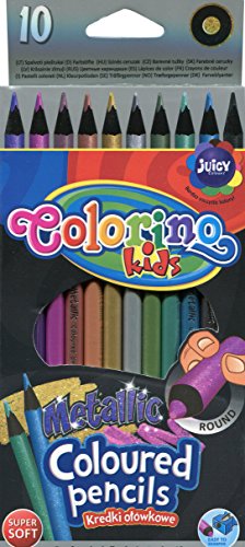 Kredki olĂłwkowe Colorino okragle Metallic 10 kolorĂłw
