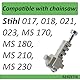 AERZETIX - C69652 - Kettenspanner-Kit für Kettensägen - kettenspannschraube/-bolzen - kompatibel mit Stihl MS 170 MS 180 MS 210 MS 230 017 018 021 023