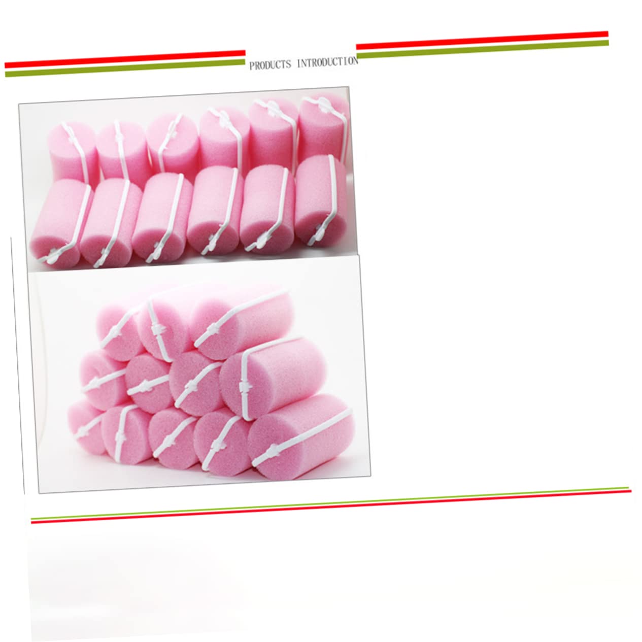 SHERCHPRY Hairdressing Tools Sponge Curler 24pcs Set for Easy Hair Curls (random Colors 63x32mm 12pcs/pack)