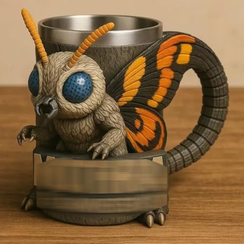 工芸品 アート置物 - 置物 オブジェ 彫像, ステンレススチール製ウイスキーグラス、誕生日プレゼントに最適、クリエイティブモンスターウォーターカップ、3Dクリエイティブウォーターカップ(B)