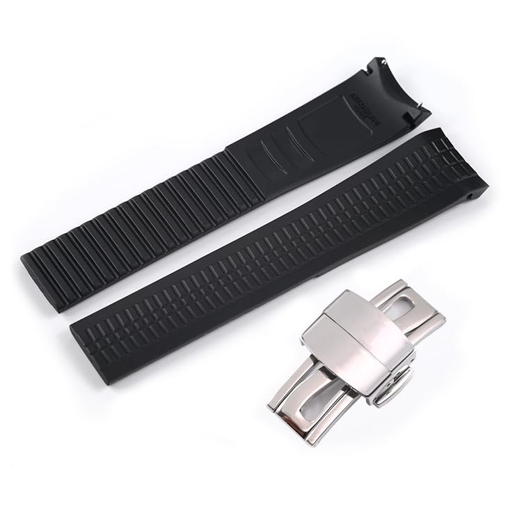 21mm Watch band Suitable for Patek Philippe Aquanaut 5164A 5167A Replacement PP Curved Lug End Rubber Strap