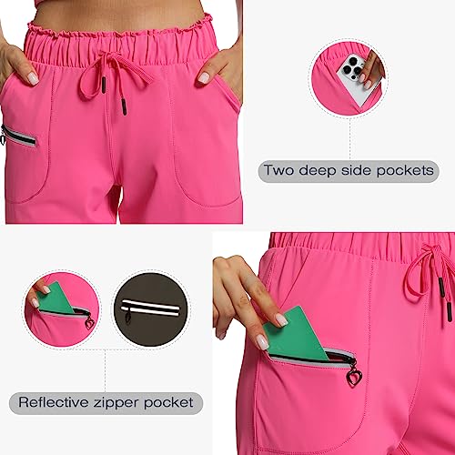 Image of Haowind Joggers for Women with Pockets Elastic Waist Workout Sport Gym Pants Comfy Lounge Yoga Running Pants