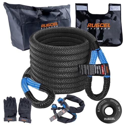 Winch eléctrico RUGCEL 13500lb con cuerda sintética 12V miniatura 5