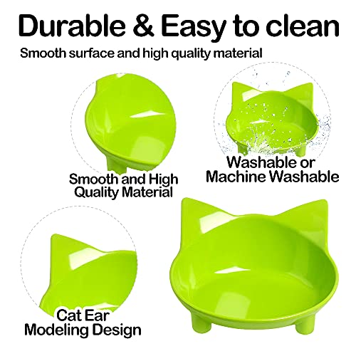 Cat Bowl Cat Food Bowls Non Slip Dog Dish Pet Food Bowls Shallow Cat Water Bowl Cat Feeding Wide Bowls to Stress Relief… - Image 5