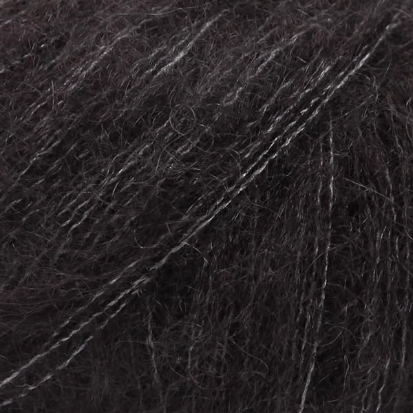 Drops Children's Mohair and Silk Yarn, 25.5g, 200m per ball (Black) — image 1