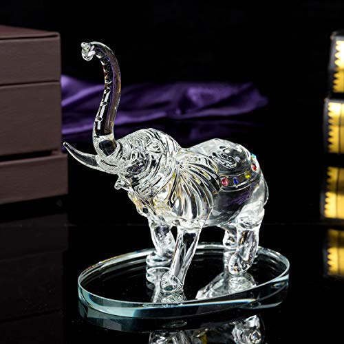 London Boutique - Figura Decorativa de Cristal con diseño de Elefante