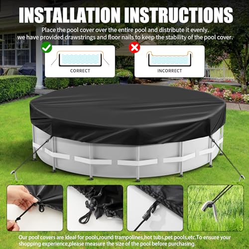 Cobertor solar redondo 8 ft para piscina elevada miniatura 4