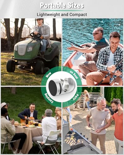 CUHIOY Magnetic Clip Holder for Golf Cart, Portable Metal Stand for 30-60 Ring Gauge, Ideal Aluminum Golf Cart Accessories, Non-Slip Base, Included Loop Strap, for Golf Lover, Silver