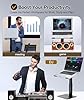 supamir Adjustable Laptop Stand for Desk, DJ Laptop Riser, Standing Desk Converter, Support Working on Computer Sitting/Standing, Compatible with MacBook, Dell, HP and All 13"-16.5" Notebooks, Black #3