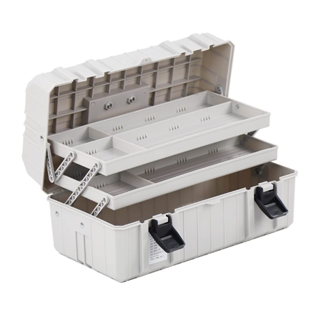 Conservazione Degli Attrezzi Cassetta portautensili portatile multifunzionale Cassetta portautensili in plastica pieghevole a tre strati Cassetta portautensili for utensili domestici Organizzatore Deg