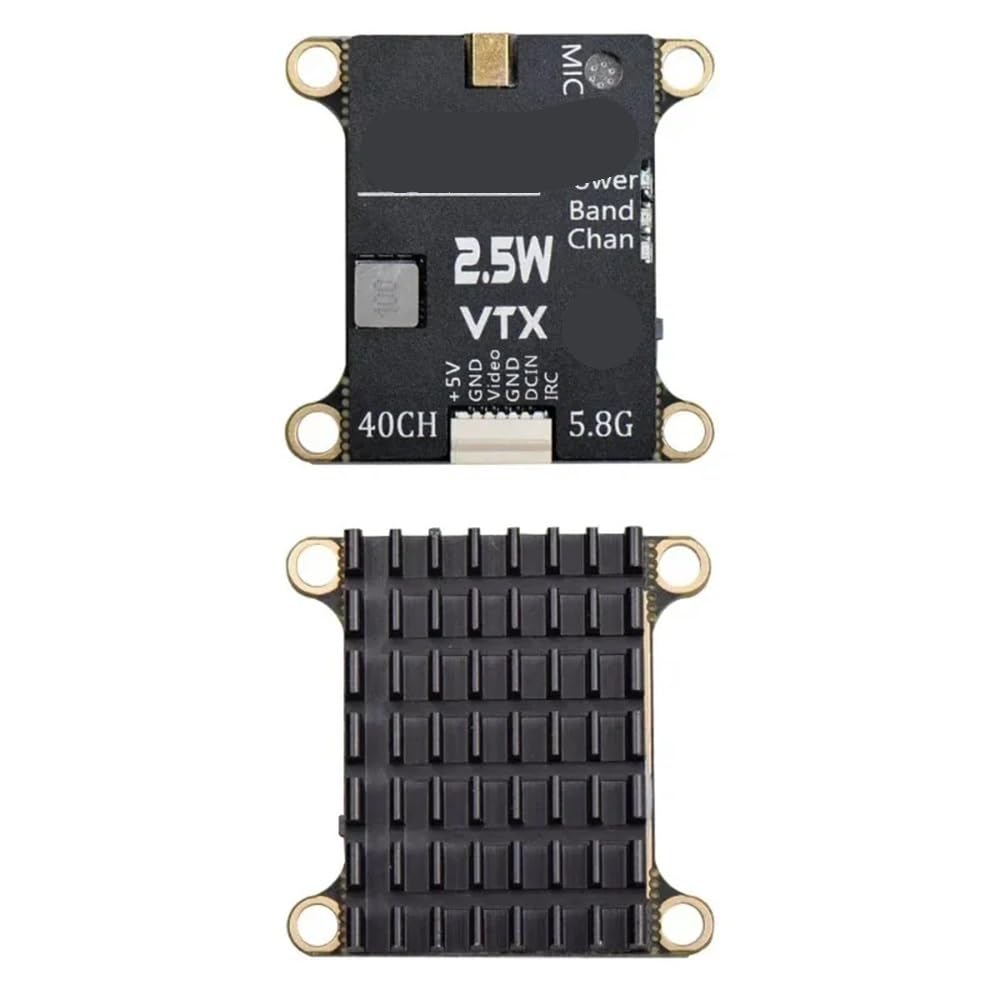 1 teile/los 40CH Einstellbare FPV Sender Eingebautes Mikrofon Kühlkörper 2-6S Fit for 2,5 W VTX 5,8G RC Flugzeug FPV Lange Palette
