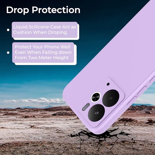 Image of A rtistque Back Cover Case for Realme 14T 5G with Camera Protection | Shockproof TPU|Stylish Protective Design|Slim Fit|Ultra Matte| Back Cover - Purple