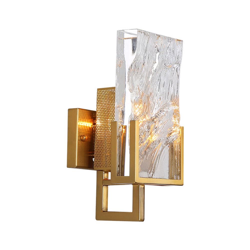 HUAYUSEDF Crystal Wall Sconce Set,Modern Wall Lamp 1 Light Lighting Fixtures with Crystal and Chrome Finish,Wall Decor for Living Room Bedroom Bathroom Hallway Entryway Staircase
