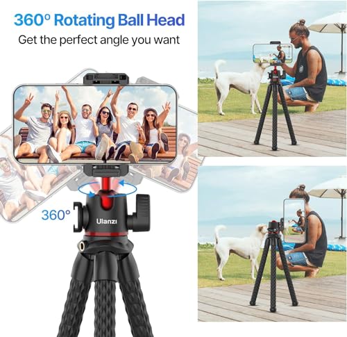 Image of Flexible Tripod Stand for Mobile Phone & DSLR Camera Mini Tripod Gorrilla POD 27CM Portable & Flexible with Smartphone Holder & 360 Ball Head