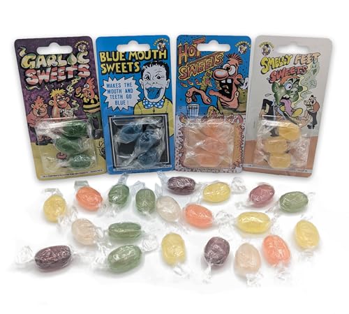 ihoot Pranks for Adults & Kids Practical Jokes Sweet Bundle Dare Challenge - Mix of Joke & Normal Sweets - Party Bag Fillers for Kids - 4 Packs of Prank Sweets & 2 Packs of Fruit Flavour Hard Candies
