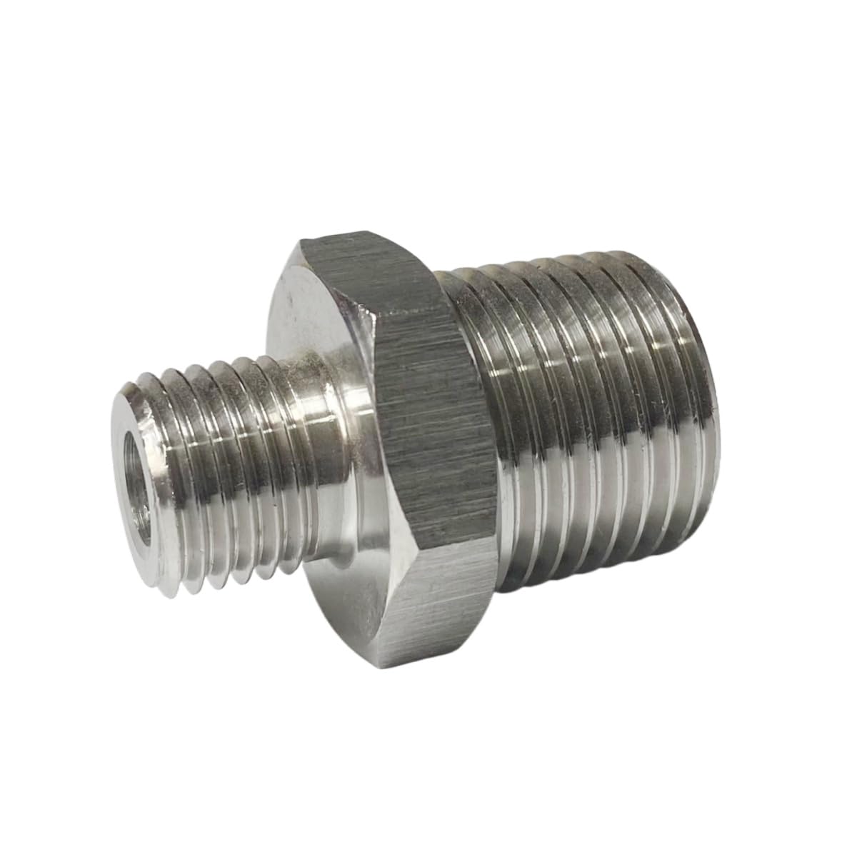 PAKMEZ 2"- 2" BSPT Male 316 Stainless Steel High Pressure Hex Nipple Pipe Fitting Connector Adapter