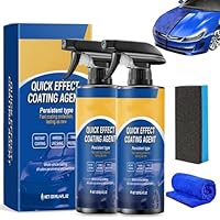2 Stück Quick Effect Coating Agent, 3 in 1 Hochschutz Auto Schnellbeschichtungsspray, Ceramic Coating Nano Spray, Multifunktionales Autos Kratzer Entferner