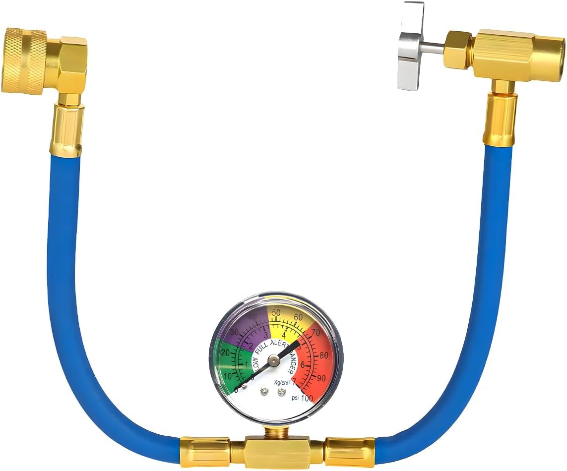 Kit de Manguera para Carga de Refrigerante R134A con Manómetro