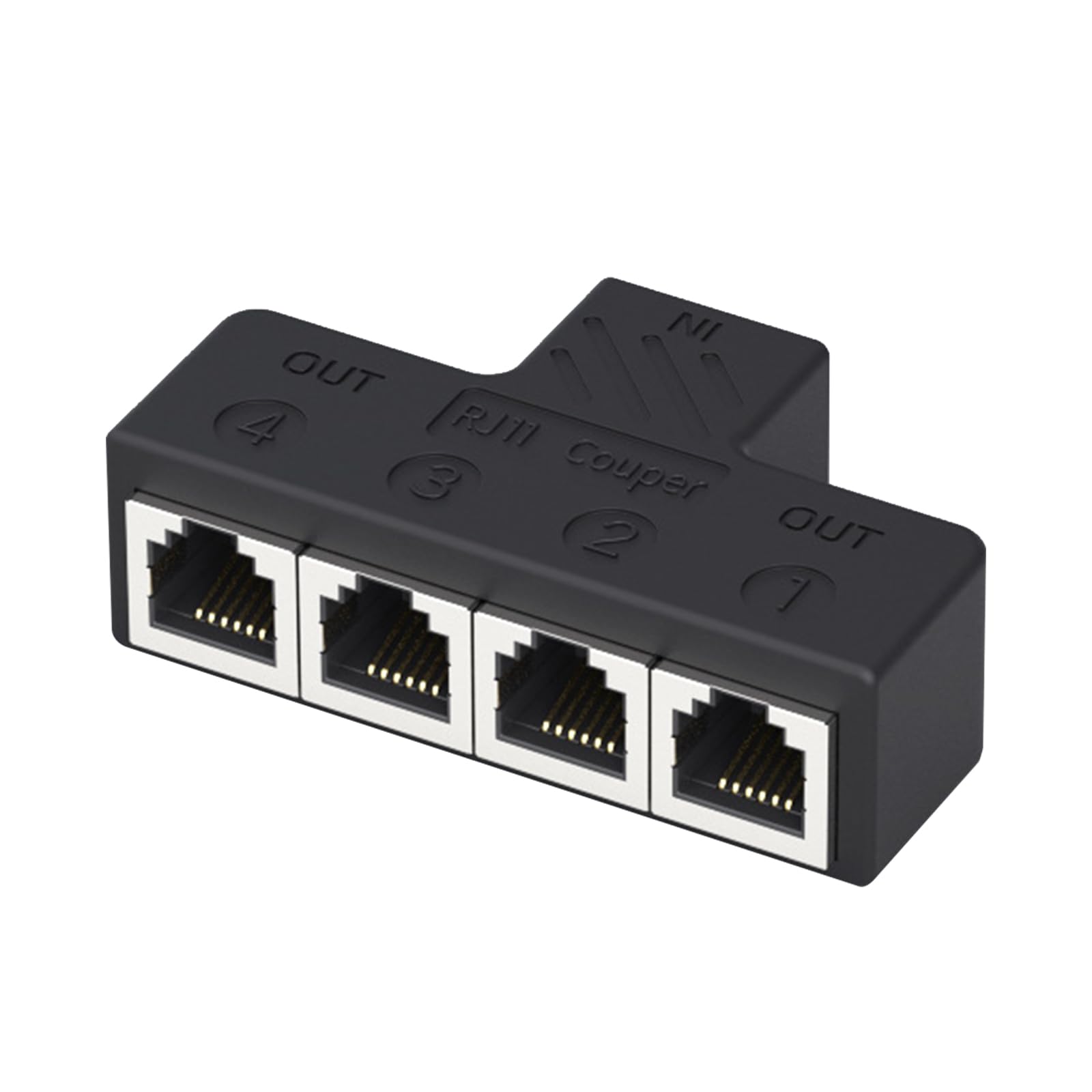 3 Way/4Way RJ11 6P6C Telephone Jacks Splitters Adapter Port For Home And Office Use Strong Anti-Interference Ability