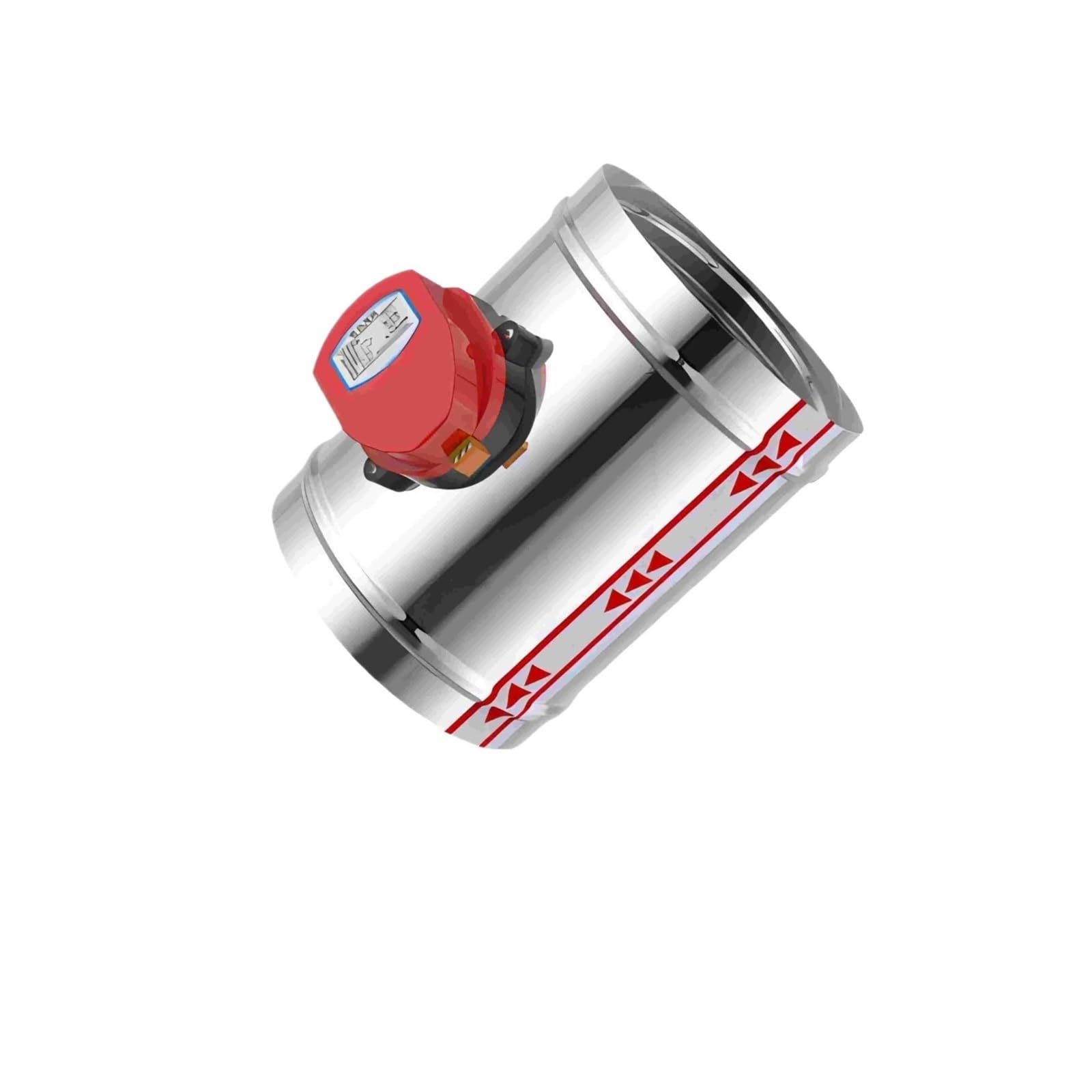 Motorized HVAC dampers System, Stainless Steel Motorized Round Duct Volume Control Damper 51-200mm AC220V/DC12V/DC24V(42mm,DC12V)
