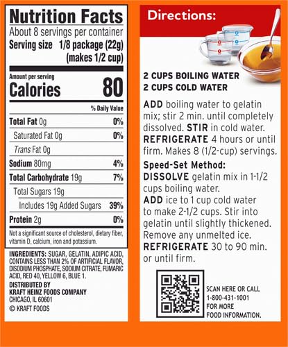 Image of Jell-O Peach Gelatin Mix (6 oz Box)