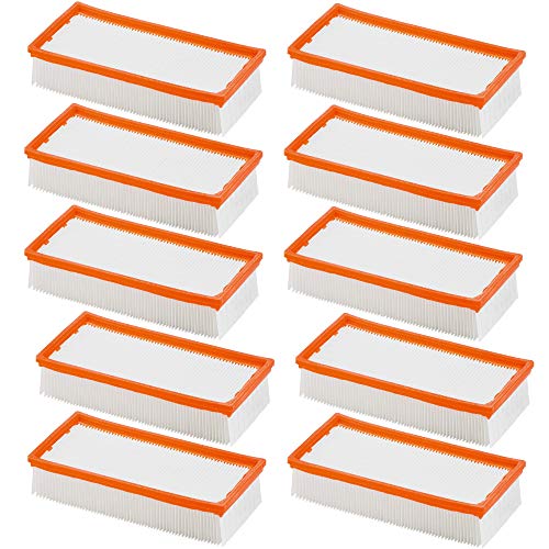 Filtros planos para aspiradoras originales como aspiradoras en seco y húmedo Kärcher/NT 65/2 NT 72/2 y aspiradoras industriales IVC como 6.904-283.0 NT 72/2 Eco Tc, NT 75/2 Ap Me Tc (10 unidades)