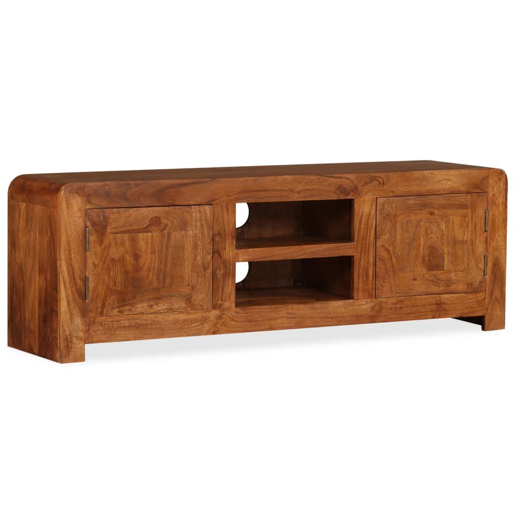 Meuble TV en bois massif de Sesham 120 cm pour salon élégant