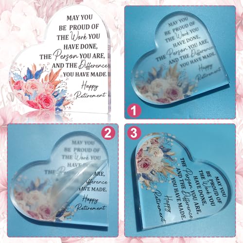 Heart-Shaped Retirement Gift Plaque for Women and Colleagues - Image 4