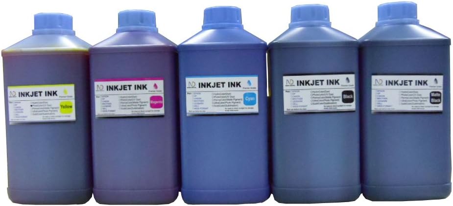 ND R@ 5 Quart (C/M/Y//BK/MK) Refill Ink kit for iPF820 iPF810 iPF700 iPF600 iPF7500 iPF510 Printer