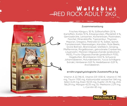 Wolfsblut Hund Adult | Trockenfutter | Multi Bundle | Mix Paket | Sparpaket | 2 x 2 kg | Verschiedene Sorten (2 x 2 KG, Red Rock)