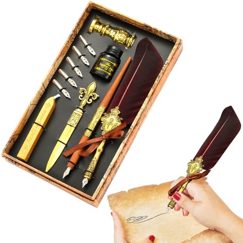 Stylo plume de calligraphie vintage pour réussir vos invitations avec kit sceau de cire amélioré