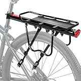 Fahrrad Gepäckträger Mountainbikes – 50KG Belastung-Einstellbare Universell Aluminiumlegierung Gepäckträger und Schnellverschluss Fahrrad für 26-29 Zoll Fahrräder mit Reflektor