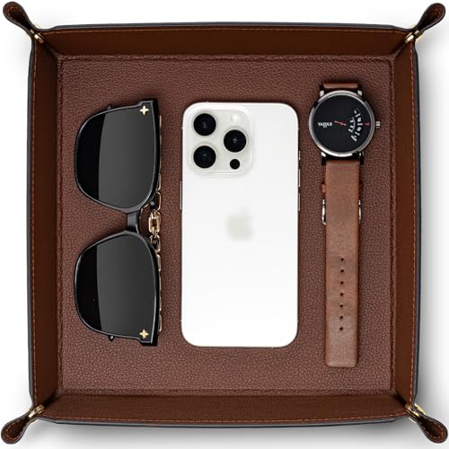 VLANDO Valet Tray for Men Women, Nightstand Organizer...