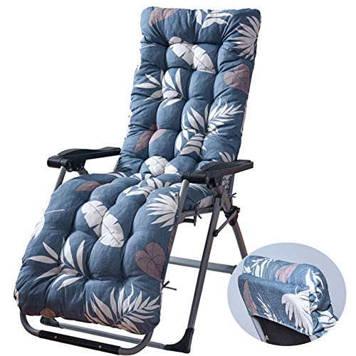 Patio Chaise Lounge Cushions Leaf Print Sun Lounger Cushions Pad 67x21x3in Lounge Chair Cushion
