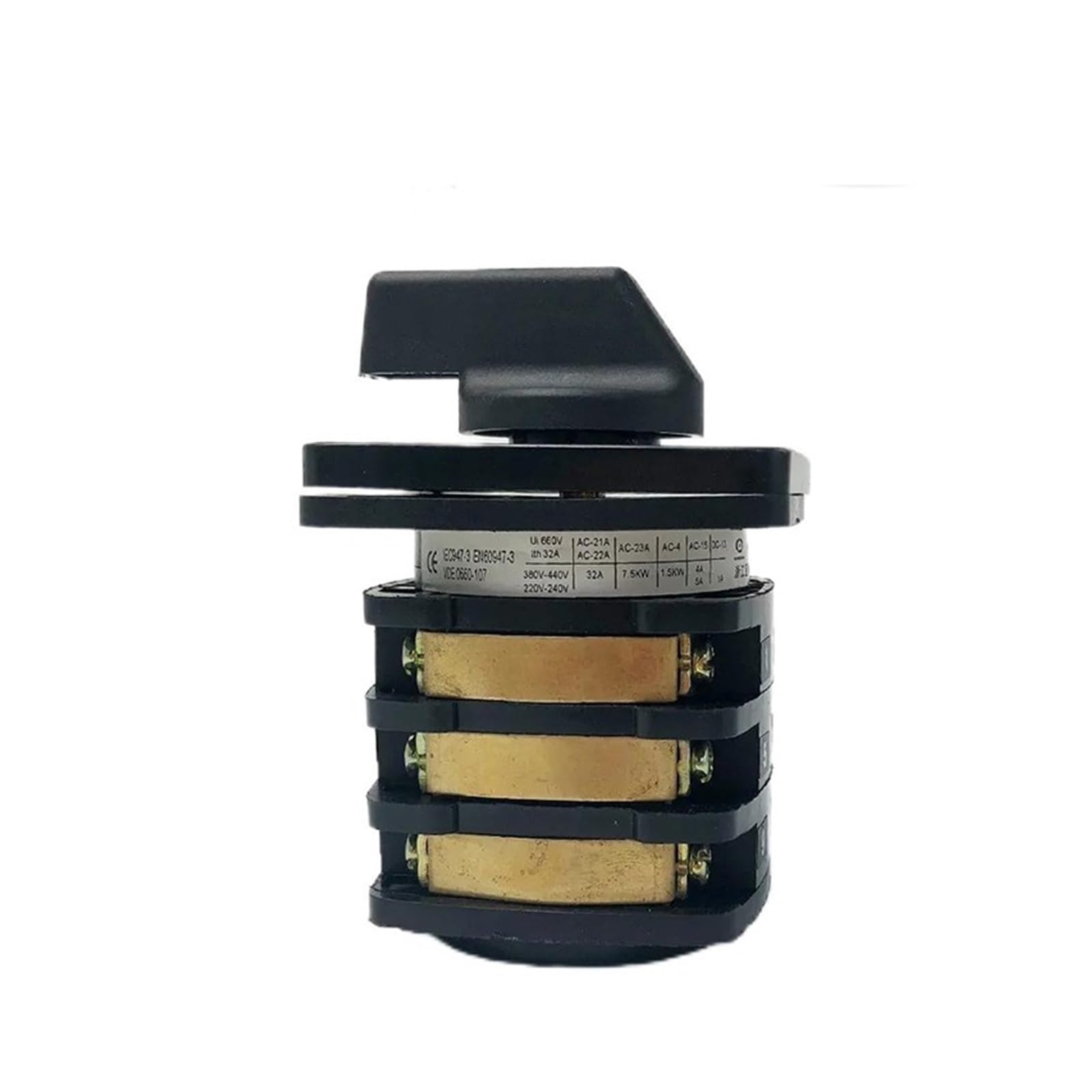 YMW27-32/3 Rotary Cam Switch Three Position ON-OFF-ON 32A 220/380V Changeover Selector 3 Poles Control electronic starter BIANMTSW(On-off 3pin)