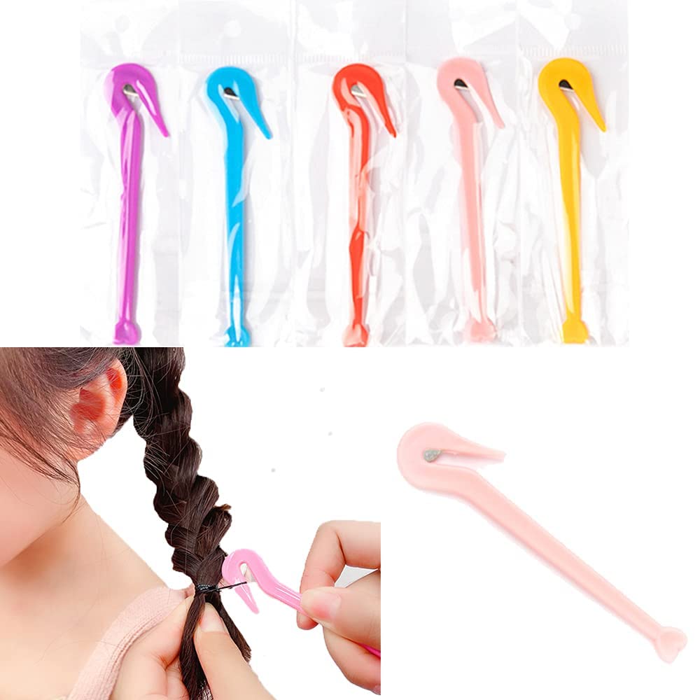 OdluzyHair Bands Remover, Elastic Hair Ties Cutter, Prevent Hair Pulling Scalp Damage Use for baby kids Girls Adult Hair Rubber Bands Cut, 5 PCS