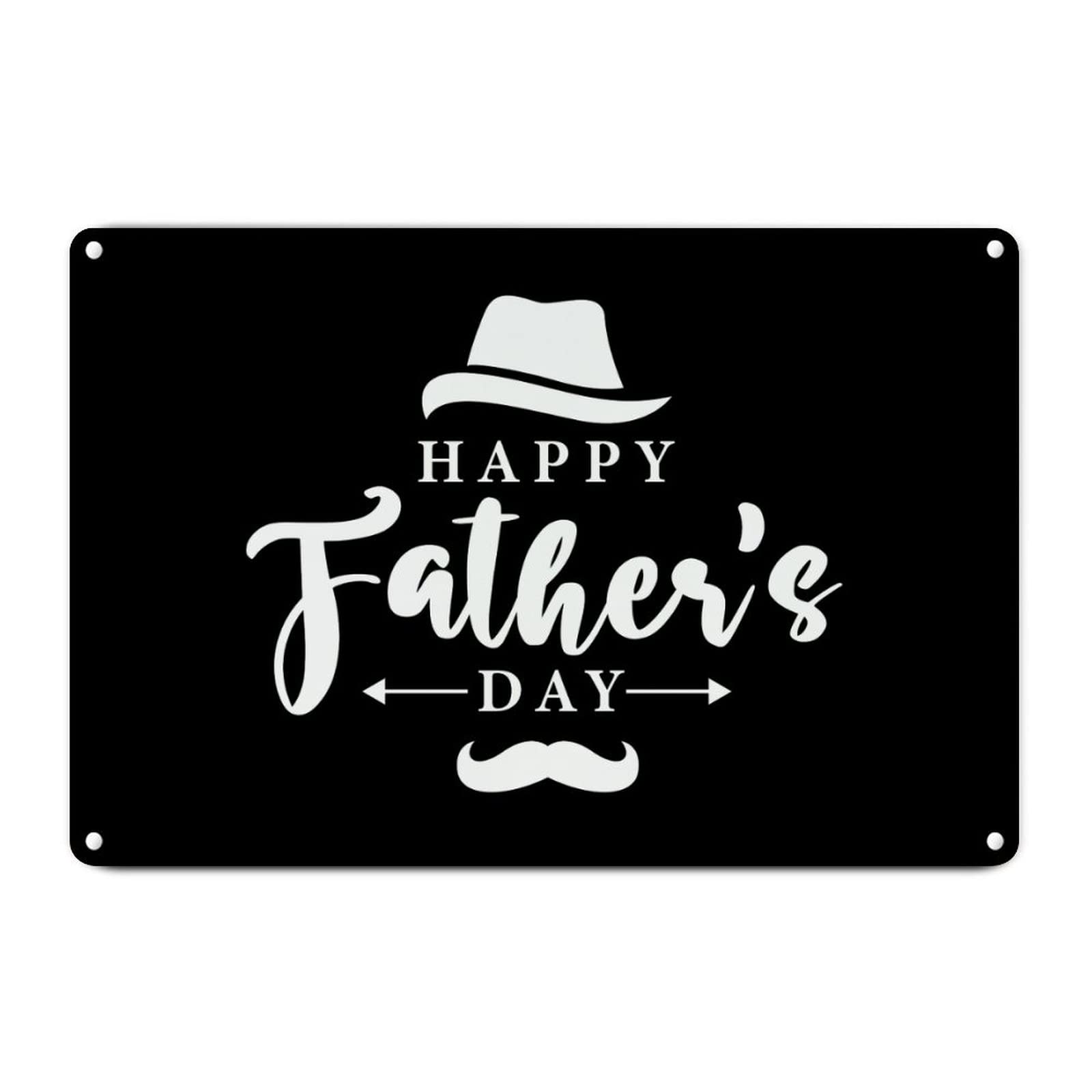 ENEDNATE Vintage Man Cave Aluminum Tin Metal Sign 8x12 Inch Happy Father's Day Retro Street Metal Signs for Indoor Outdoor Garden Patio Yard Cafe Pub Home Decor