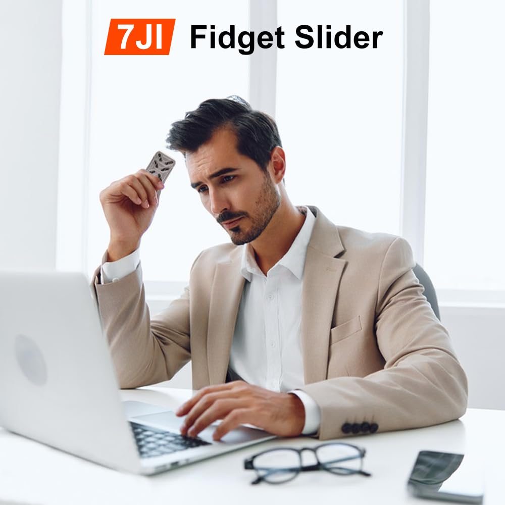 Fidget Slider Metal Toy,Metal Fidget Slider Jouet Magnétique à Glissière,Jouets à glissière magnétique pour Le Bout des Doigts,ADHD Autisme Sensory Toys,Anxiété Stress Relief Toys