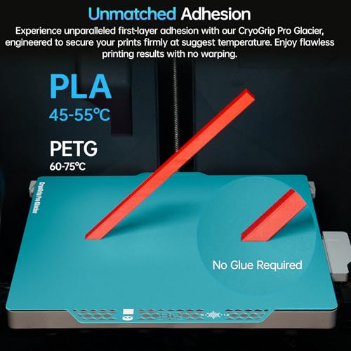 BIQU Panda Build Plate CryoGrip Pro Glacier 257x257mm for Bambu-Lab P1P/P1S/X1C/A1 3D Printers Double Sided Special Materials Upgrade Build Plate Removable Surface Platform – Bild 4
