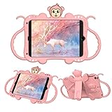 JZ Monkey Kickstand Case Cover Compatible with iPad Mini 1/2/3/4/5 Kids Case with Handle and...