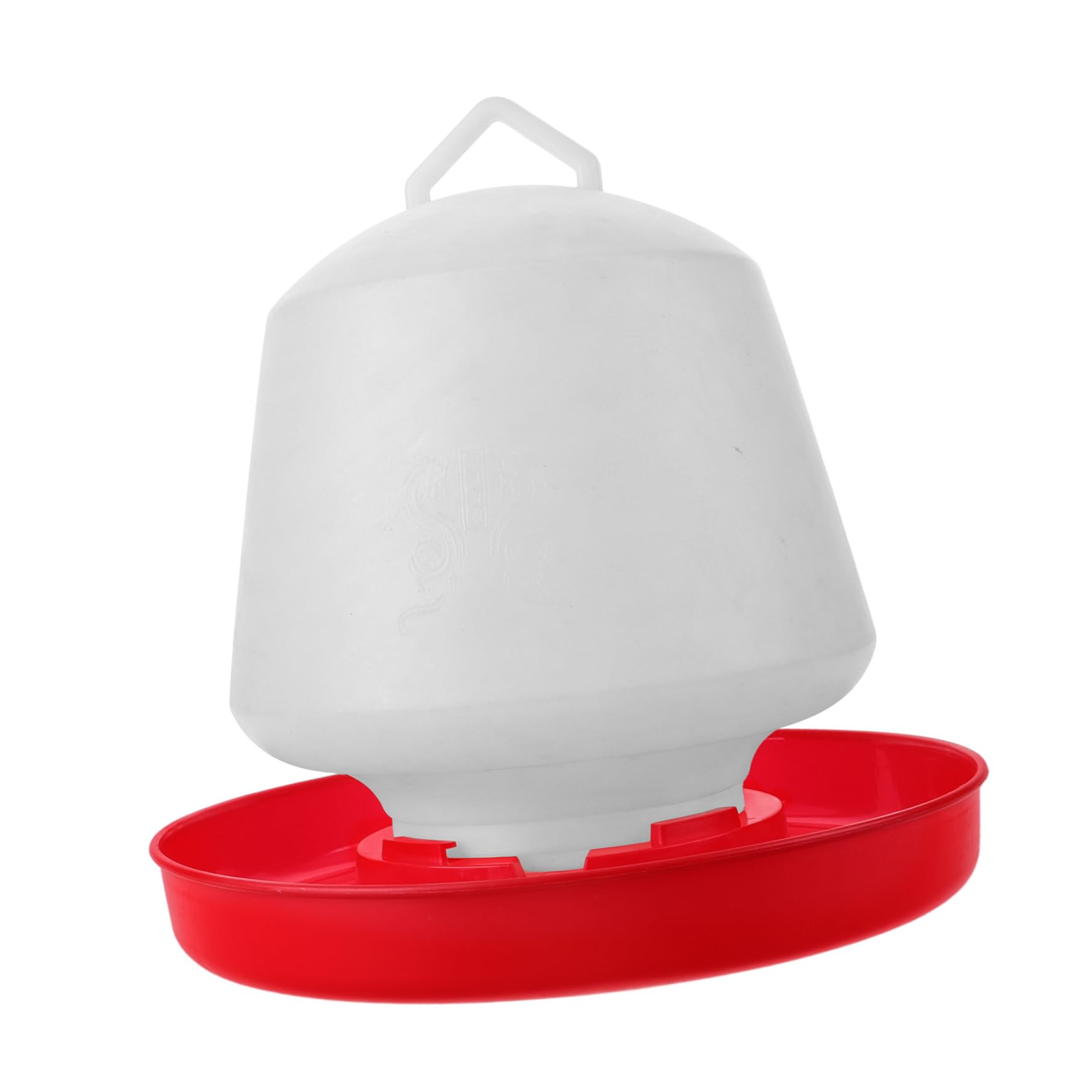 Toyvian Mangiatoia per Polli e Piccioni in Plastica Bianca Struttura Stabile e Resistente alla Pressione per Uso Esterno Design Creativo e Vasca Capiente