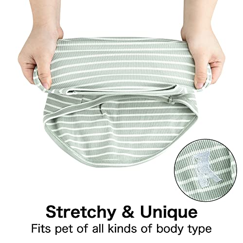 Koneseve Dog Shirt Vest Lightweight Stretchy Dog T-Shirts Soft Cool Shirts Sleeveless Stripe Vests Breathable Clothes For Puppy Kitty Cats Small Medium Large Dogs 2 Pack Pink + Green [ M/Medium ] #TOP6